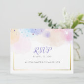 UAwg Postkarte mit farbenfrohen Wasserfarben (Stehend Vorderseite)