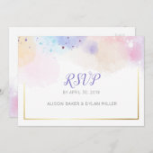 UAwg Postkarte mit farbenfrohen Wasserfarben (Vorne/Hinten)