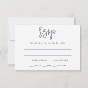 UAWG Postkarte Pinselkalligraphie - Dusty Blue