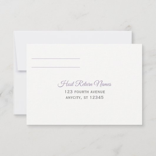 UAWG Postkarte | Pinselkalligraphie (Lavendel) (Rückseite)