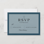UAwg Premium Peacocks Feathers Wedding RSVP Karte (Rückseite)