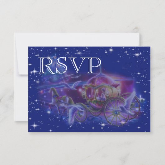 UAWG Princess Fantasy Wedding RSVP Karte (Vorderseite)