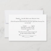 UAWG Princess Fantasy Wedding RSVP Karte (Rückseite)