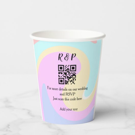 UAwg q oder Code hinzufügen Pappbecher (Rückseite)