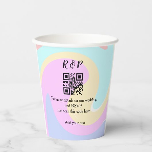 UAwg q oder Code hinzufügen Pappbecher (Vorderseite)