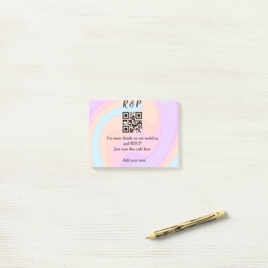 UAwg q oder Code hinzufügen Post-it Klebezettel (Auf Schreibtisch)