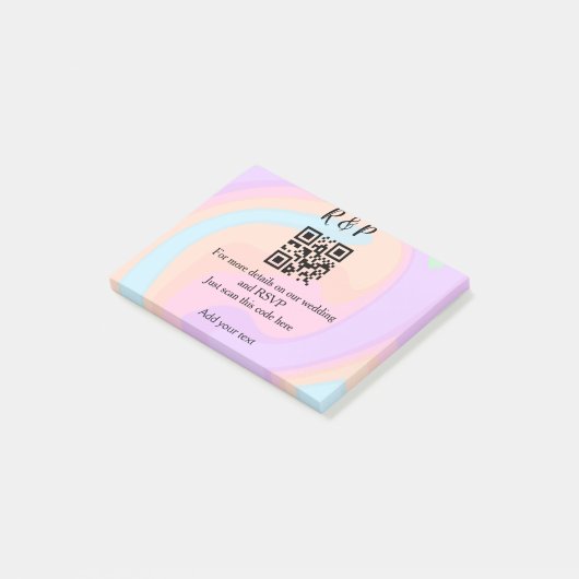 UAwg q oder Code hinzufügen Post-it Klebezettel (angewinkelt)