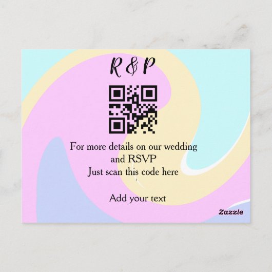 UAwg q oder Code hinzufügen Postkarte (Rückseite)