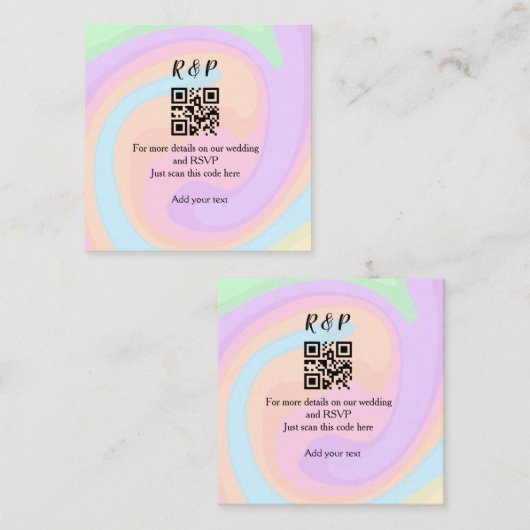 UAwg q oder Code hinzufügen Quadratische Visitenkarte (Vorne/Hinten)