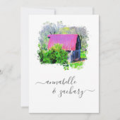 *~* UAWG QR Altes Stallland Rustikale AR19 Hochzei Einladung (Vorderseite)