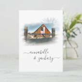 *~* UAWG QR Amerikanische Flagge Alter Stall AR19 Einladung (Stehend Vorderseite)