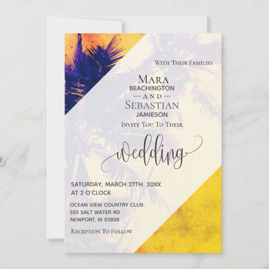 *~* UAWG QR AP13 Exotic FOTO Palms Einladung (Vorderseite)