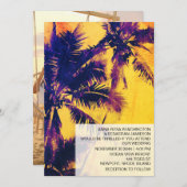 *~* UAWG QR AP13 Exotic FOTO Palms Wedding Einladung (Vorne/Hinten)