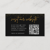 UAwg QR-Code der Black and Gold Wedding Website Begleitkarte (Rückseite)