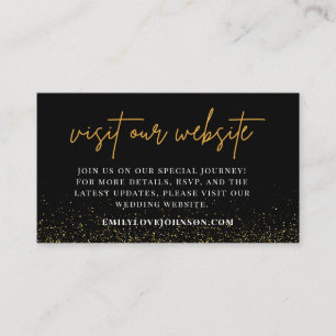 UAwg QR-Code der Black and Gold Wedding Website Begleitkarte