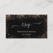 UAwg QR-Code der Goldhochzeit-Website für Schwarze Begleitkarte (Vorderseite)