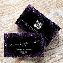 UAwg QR-Code der lila Black-Hochzeit-Website