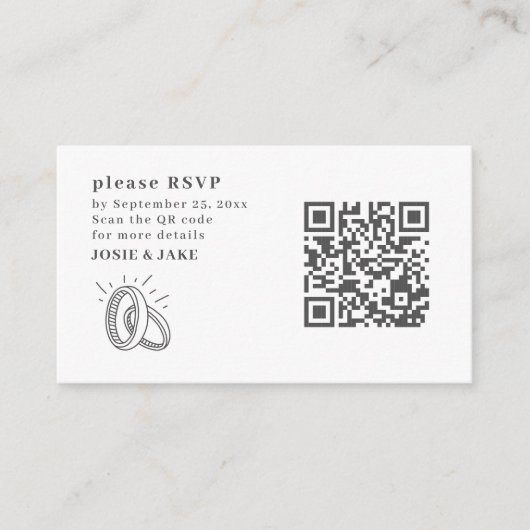 UAwg QR-Code für Fun Wedding Rings Begleitkarte (Vorderseite)