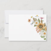 UAwg QR-Code für Sonnenblumen RSVP Karte (Rückseite)