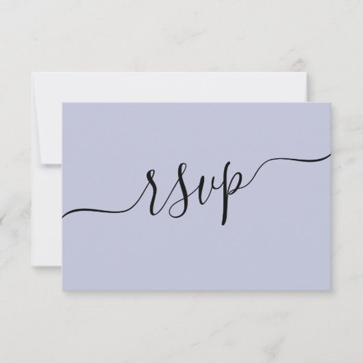UAwg QR Code Lila Wedding RSVP Karte (Vorderseite)