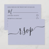 UAwg QR Code Lila Wedding RSVP Karte (Vorne/Hinten)