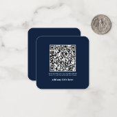 UAWG QR Code Moderne Moderne, alle Fälle Navy Blue Mitteilungskarte (Vorderseite/Rückseite Beispiel)