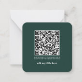 UAWG QR-Code Modernster Alltagsgrün Mitteilungskarte (Vorderseite)