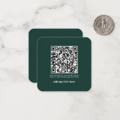 UAWG QR-Code Modernster Alltagsgrün Mitteilungskarte (Vorderseite/Rückseite Beispiel)