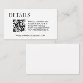 UAwg QR-Code-Website für einfache Details Unterkun Begleitkarte (Vorne/Hinten)