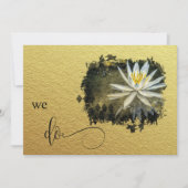 *~* UAWG QR Gold WIR TUN Blumenmuster AR15 WEDDING Einladung (Vorderseite)