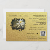 *~* UAWG QR Gold WIR TUN Blumenmuster AR15 WEDDING Einladung (Rückseite)