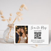 uAwg qr minimalistisches Foto für Hochzeiten Begleitkarte