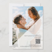 *~* UAWG QR rette $$$ Foto Hochzeitseinladung Einladung (Rückseite)