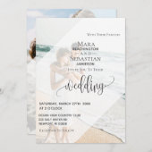 *~* UAWG QR rette $ ZWEI Foto Hochzeit Einladung (Vorne/Hinten)