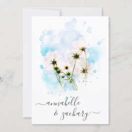 *~* UAWG - QR SKY Rosa Blume FLORAL AR15 Hochzeit Einladung