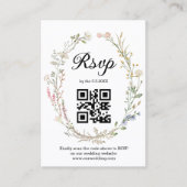 uAwg qr Wildblumen botanische Chic Hochzeit Begleitkarte (Vorderseite)