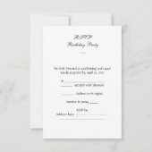 UAWG Quinceanera 15. Geburtstag Party Masquerade RSVP Karte (Rückseite)