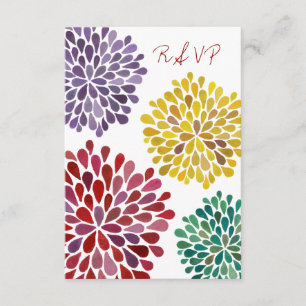 UAWG Rainbow Blume Hochzeitskarte RSVP Karte