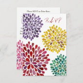 UAWG Rainbow Blume Hochzeitskarte RSVP Karte (Vorne/Hinten)