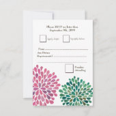 UAWG Rainbow Blume Hochzeitskarte RSVP Karte (Rückseite)