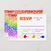 UAWG Rainbow Wedding Spaß und Moderne Einladung (Vorne/Hinten)