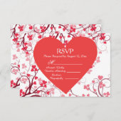 UAWG Red Hearts RSVP Karte (Vorne/Hinten)