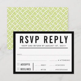 UAWG REPLANE REAKTION Modernes, fett Limones Schwa RSVP Karte