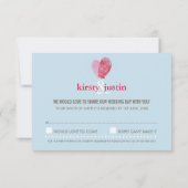 UAWG REPLKARTE niedlicher Fingerabdruck Herzpaar b RSVP Karte (Rückseite)