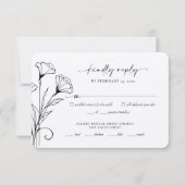 UAWG Reply Card Minimalistische Schwarz-weiße Hoch (Vorderseite)