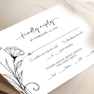 UAWG Reply Card Minimalistische Schwarz-weiße Hoch