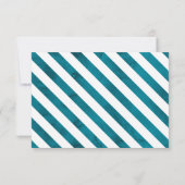 UAWG REPLY CARD Modernes, aquamarin-blaues Goldskr RSVP Karte (Rückseite)