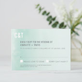 UAWG REPLY CARD :: Ober Aquarellmalz RSVP Karte (Stehend Vorderseite)
