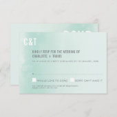 UAWG REPLY CARD :: Ober Aquarellmalz RSVP Karte (Vorne/Hinten)