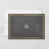 UAWG REPLY CARD Smart Fold Gold Calkboard blau RSVP Karte (Rückseite)
